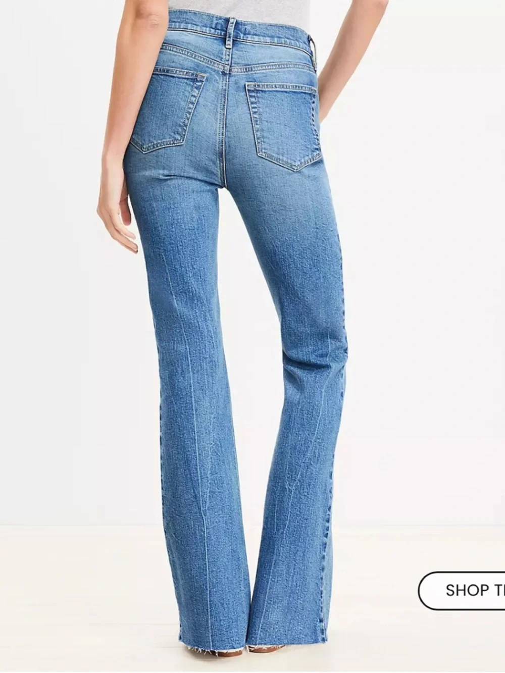 LOFT Light Wash Flare Jeans - Picture 3 of 5